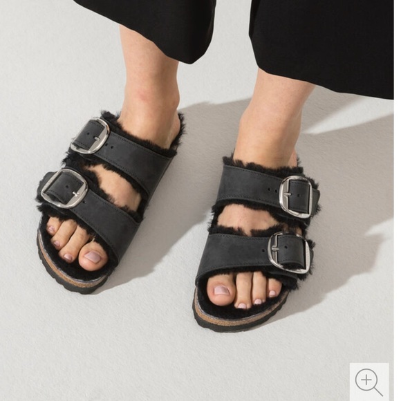 Birkenstock Arizona Big buckle shearling slide - Picture 3 of 7